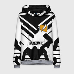 Толстовка-худи мужская Rainbow six паттерн дигл, цвет: 3D-меланж