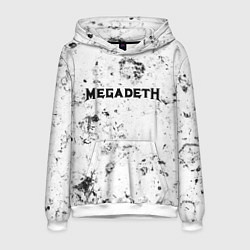 Толстовка-худи мужская Megadeth dirty ice, цвет: 3D-белый