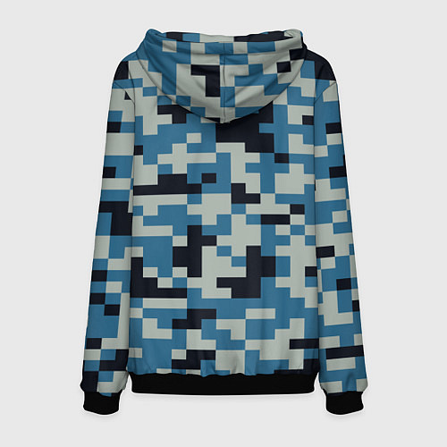 Мужская толстовка Пиксельный стиль камуфляж / 3D-Черный – фото 2