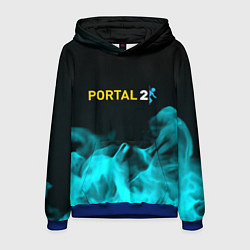 Толстовка-худи мужская Portal fire blue, цвет: 3D-синий