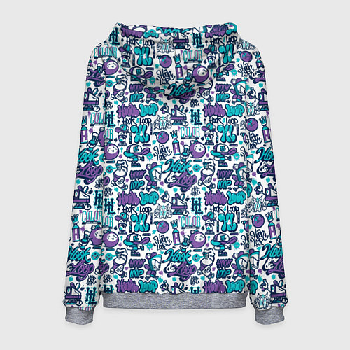 Мужская толстовка Граффити крючок и петля / 3D-Меланж – фото 2