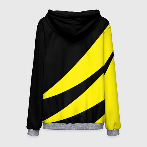 Мужская толстовка Россия текстура жёлтый / 3D-Меланж – фото 2