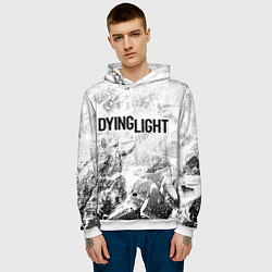 Толстовка-худи мужская Dying Light white graphite, цвет: 3D-белый — фото 2