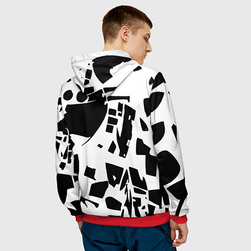 Мужская толстовка New York yankees - abstraction / 3D-Красный – фото 4