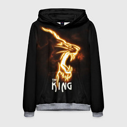 Толстовка-худи мужская Lion fire King, цвет: 3D-меланж