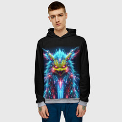 Толстовка-худи мужская Terrible Pikachu - nightmare, цвет: 3D-меланж — фото 2