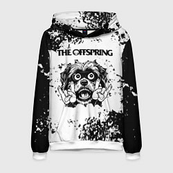 Толстовка-худи мужская The Offspring - рок пес, цвет: 3D-белый