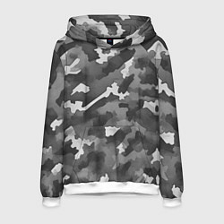 Толстовка-худи мужская Городской камуфляж внутренних войск, цвет: 3D-белый