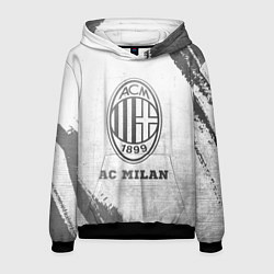 Толстовка-худи мужская AC Milan - white gradient, цвет: 3D-черный