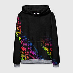 Толстовка-худи мужская Marshmello neon dj, цвет: 3D-меланж