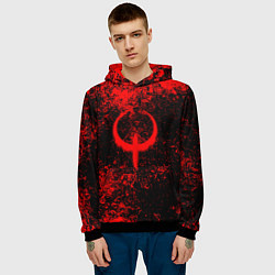 Толстовка-худи мужская Quake кровь, цвет: 3D-черный — фото 2