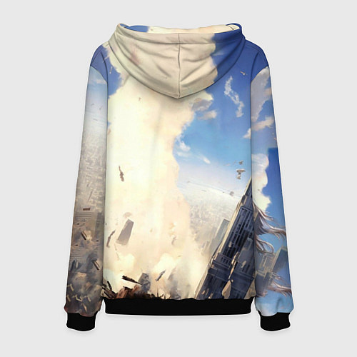 Мужская толстовка Девушка аниме / 3D-Черный – фото 2