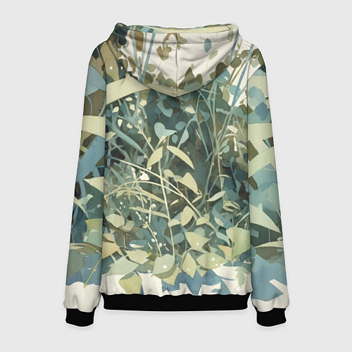 Мужская толстовка Спящий лис / 3D-Черный – фото 2