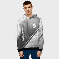 Толстовка-худи мужская Danganronpa - grey gradient вертикально, цвет: 3D-черный — фото 2