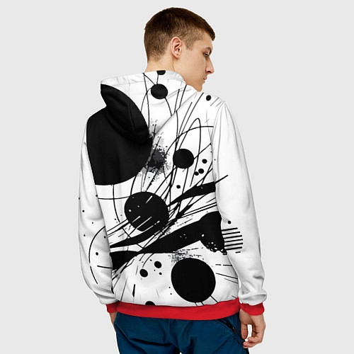 Мужская толстовка New York Yankees baseball team - abstraction / 3D-Красный – фото 4