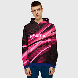 Толстовка-худи мужская Roblox броня розовый, цвет: 3D-синий — фото 2