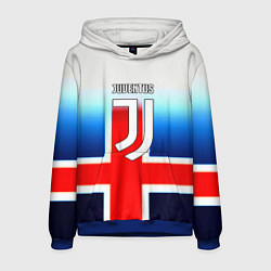 Толстовка-худи мужская Ювентус анг, цвет: 3D-синий