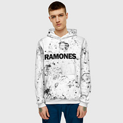 Толстовка-худи мужская Ramones dirty ice, цвет: 3D-белый — фото 2