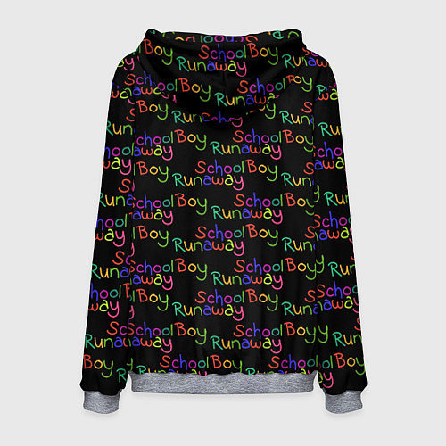 Мужская толстовка Logo - Schoolboy Runaway pattern / 3D-Меланж – фото 2