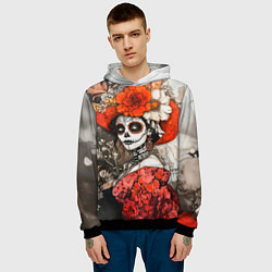 Толстовка-худи мужская Катрина в красном, цвет: 3D-черный — фото 2