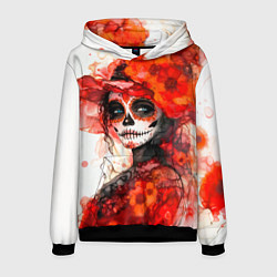 Толстовка-худи мужская Катрина Санта Муэрте, цвет: 3D-черный