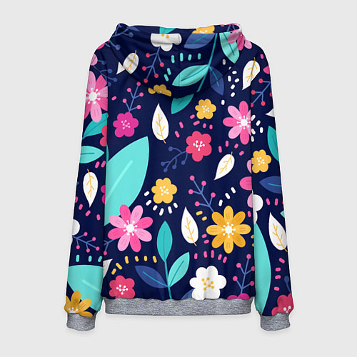 Мужская толстовка Абстракция цветочный фон / 3D-Меланж – фото 2