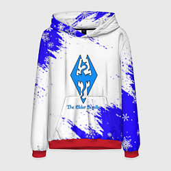 Толстовка-худи мужская Скайрим зима, цвет: 3D-красный