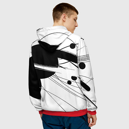 Мужская толстовка Milano - fashion abstraction / 3D-Красный – фото 4