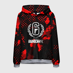 Толстовка-худи мужская Радуга 6 текстура, цвет: 3D-меланж