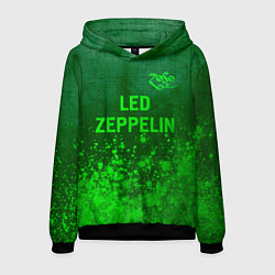 Мужская толстовка Led Zeppelin - green gradient посередине