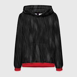 Толстовка-худи мужская Мех чёрной кошки, цвет: 3D-красный