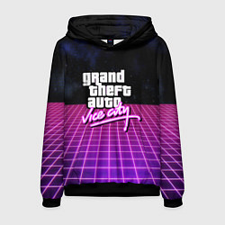 Толстовка-худи мужская GTA retro wave, цвет: 3D-черный