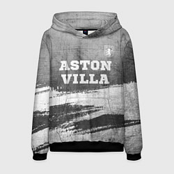 Толстовка-худи мужская Aston Villa - grey gradient посередине, цвет: 3D-черный