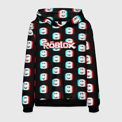 Толстовка-худи мужская Roblox pattern glitch, цвет: 3D-черный