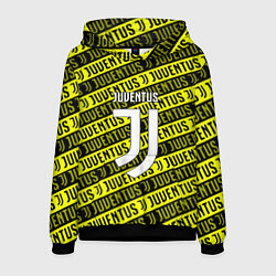 Толстовка-худи мужская Juventus pattern fc, цвет: 3D-черный