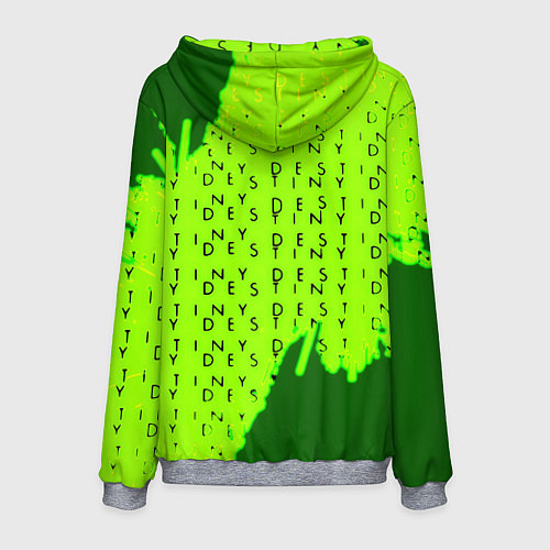 Мужская толстовка Destiny кислотные надписи / 3D-Меланж – фото 2