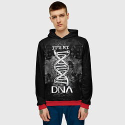 Толстовка-худи мужская Its my DNA, цвет: 3D-красный — фото 2