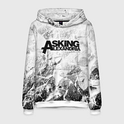 Толстовка-худи мужская Asking Alexandria white graphite, цвет: 3D-белый