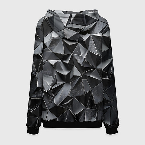 Мужская толстовка Изношенная геометрия / 3D-Черный – фото 2