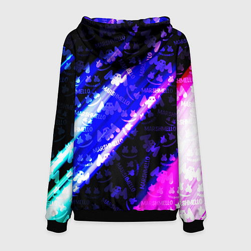 Мужская толстовка Marshmello neon steel / 3D-Черный – фото 2