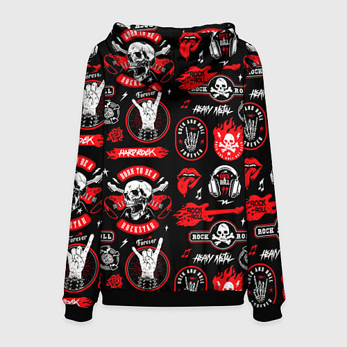 Мужская толстовка Рок звезда паттерн / 3D-Черный – фото 2