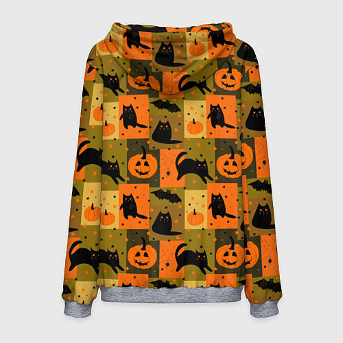 Мужская толстовка Хэллоуин мозаика / 3D-Меланж – фото 2
