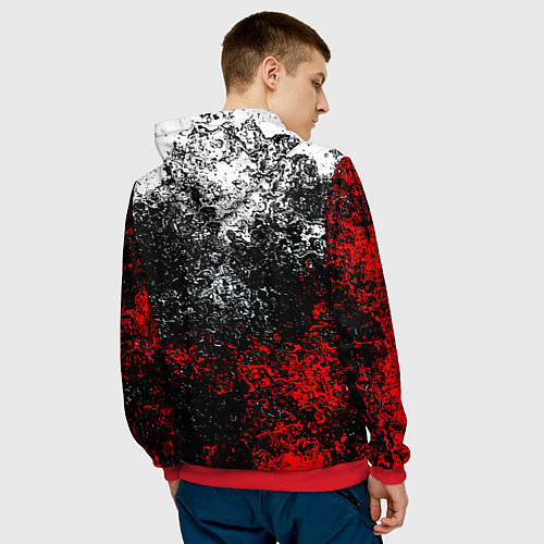 Мужская толстовка Quake брызги красок / 3D-Красный – фото 4