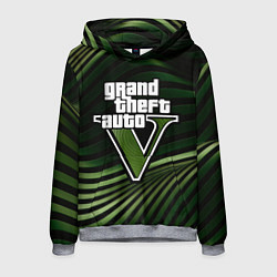 Толстовка-худи мужская Grand Theft Auto V - logo, цвет: 3D-меланж