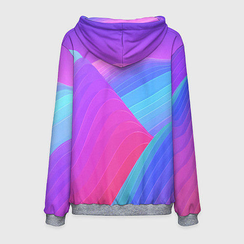 Мужская толстовка Неоновая геометрия полосы / 3D-Меланж – фото 2