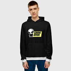Толстовка-худи мужская Game over alien, цвет: 3D-белый — фото 2