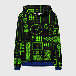 Толстовка-худи мужская Twenty one pilots neon, цвет: 3D-синий
