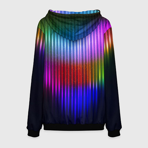 Мужская толстовка Неоновая геометрия полосы / 3D-Черный – фото 2