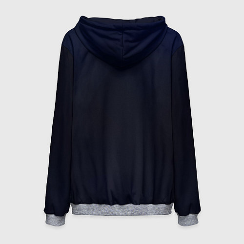 Мужская толстовка Синий геометрический слон / 3D-Меланж – фото 2