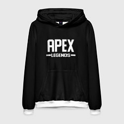 Толстовка-худи мужская Apex legends logo white, цвет: 3D-белый